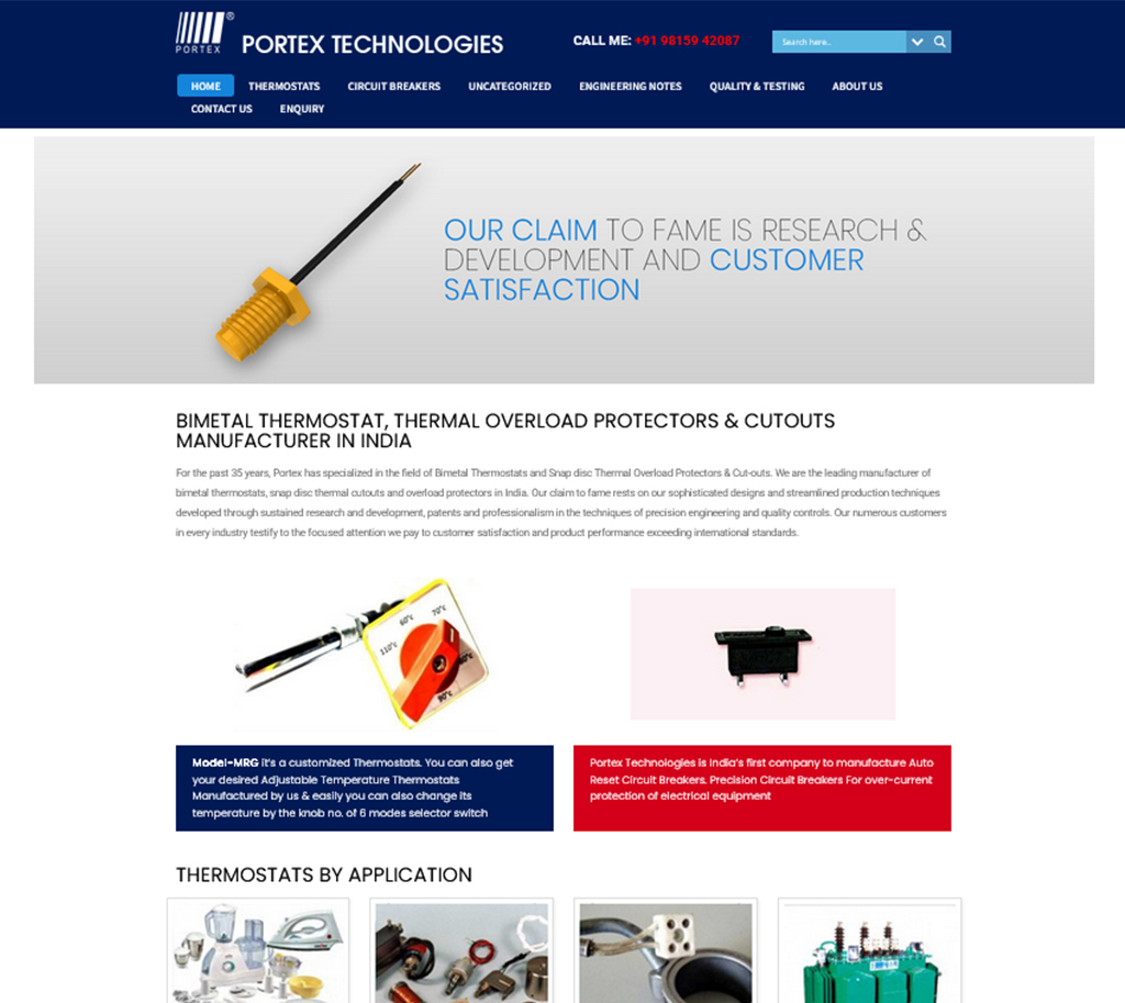 Export manufacturing company website design by Sapient India