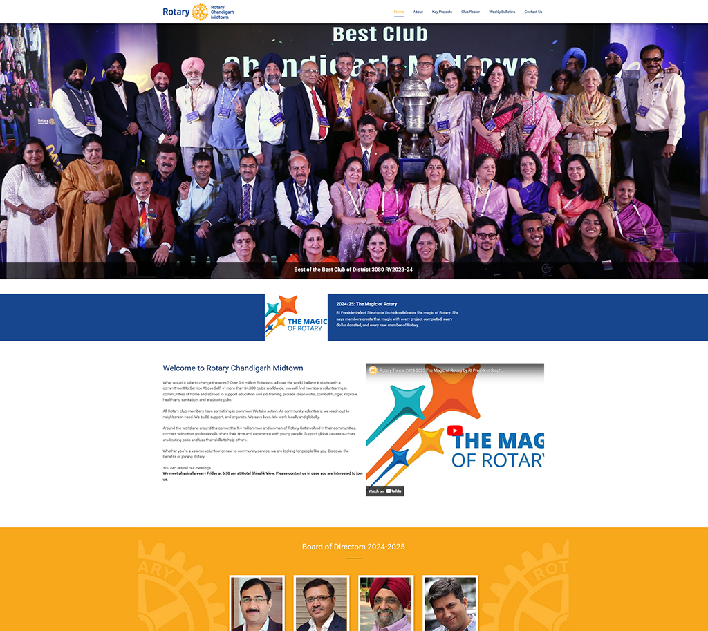 Rotary NGO website design by Sapient India