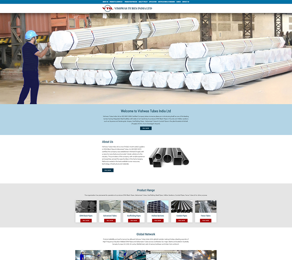 Industrial manufacturer website design by Sapient India
